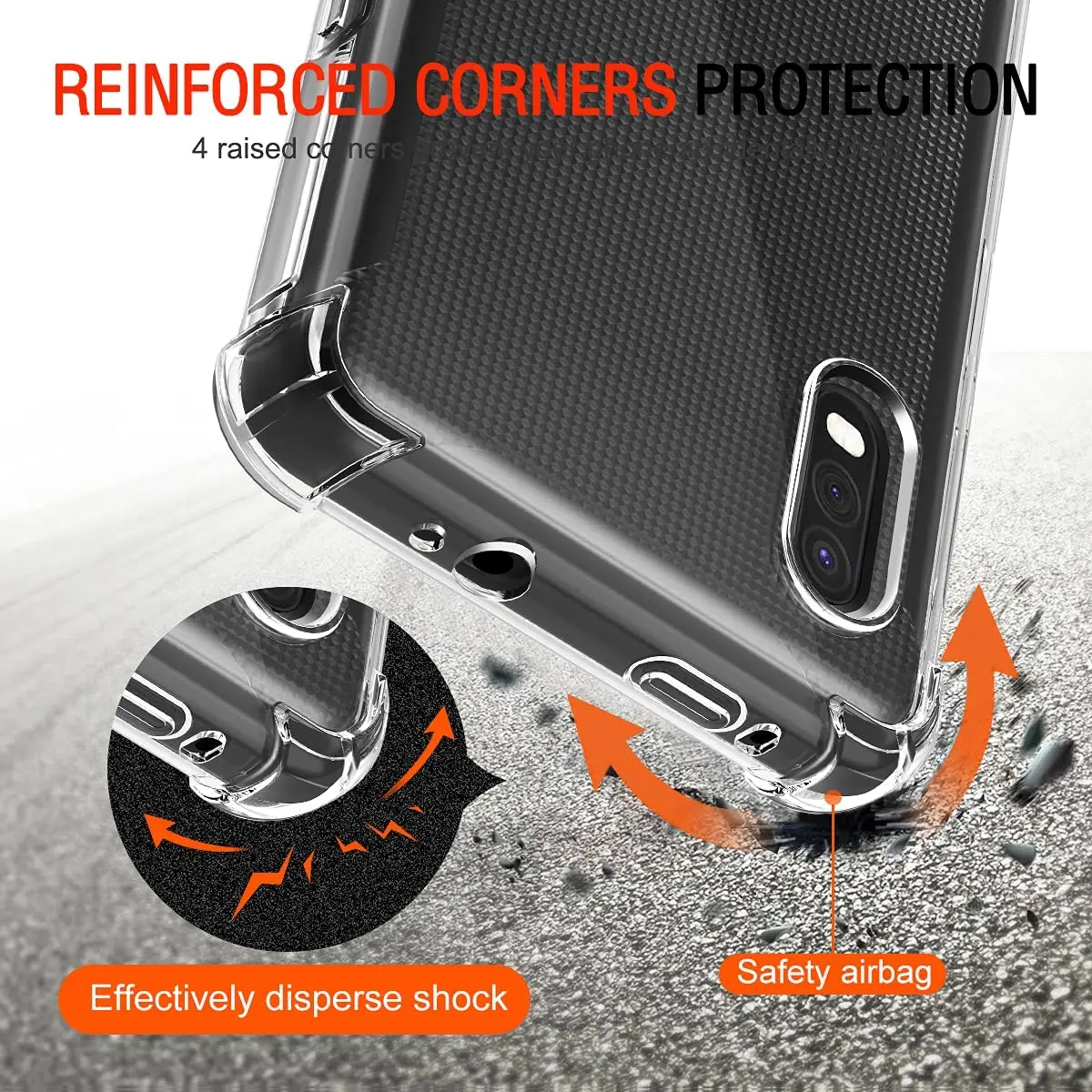 Durable Airbag Clear TPU Silicone Case for Samsung Galaxy XCover Series