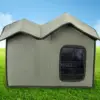 Feral Cat House Large Insulated Cat Shelter Waterproof Weatherproof Pet House with Transparent Door Washable Cat Hut for Cat Dog 4