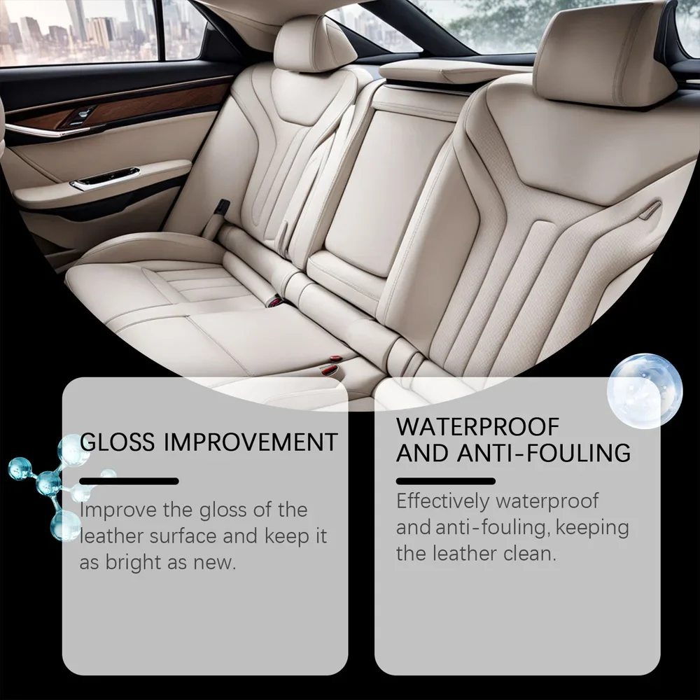 100ml Car Leather Cleaning PU Seat Maintenance Care Ceramic Coating Spray Multi-functional Dirt Cleaner for NISSAN Juke Qashqai 6