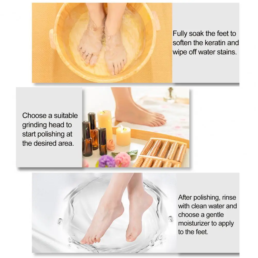 

Dead Skin Remover for Feet Hard Skin Remover for Feet Effortlessly Remove Calluses Dead Skin with Two Grinding Heads for Home