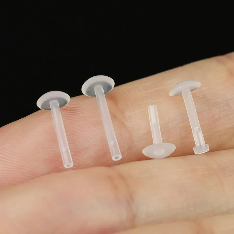 Transparent Invisible Acrylic Lip Studs Straight Rod Soft Stick Piercing Body Jewelry Eyebrow Studs Wholesale Piercing Jewelry