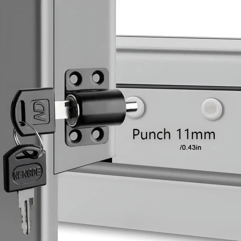 Sliding Door Window Locks 2/1Set With 2 Keys Baby Child Safety Protection Antitheft Door Window Security Lock Catches Set