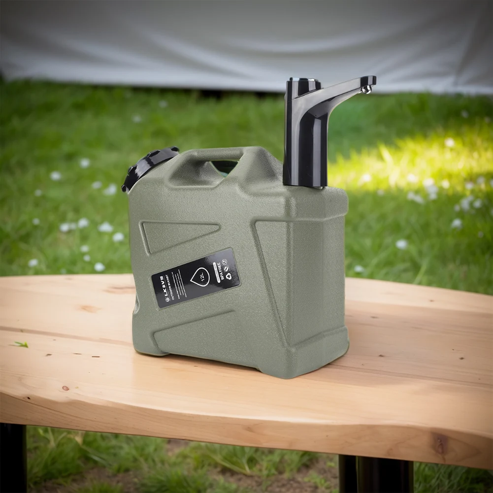 11L Outdoor Water Bin Large Capacity Camping Water Buckle with Faucet USB Rechargeable Electric Water Pump Water Tank No Leakage