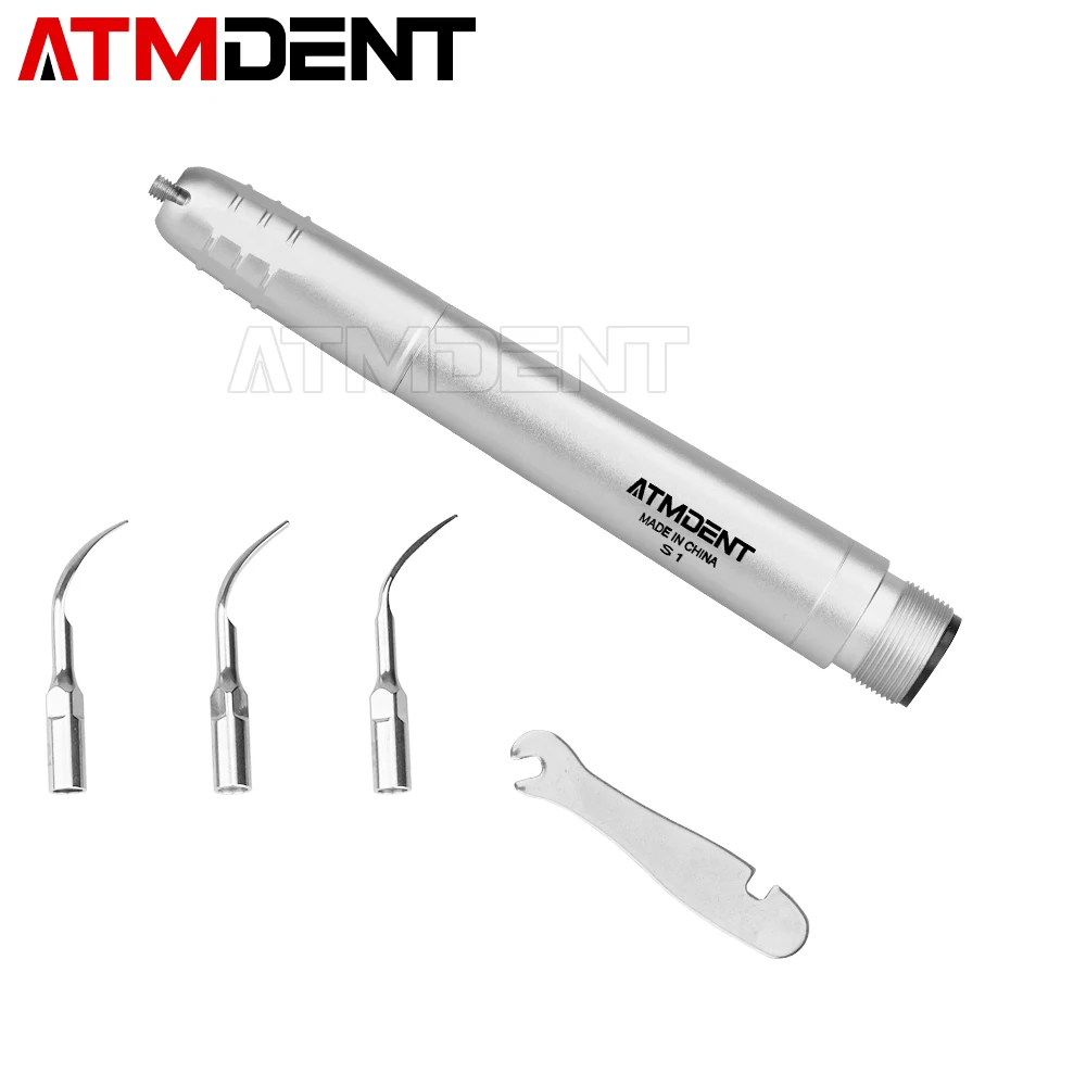 Dental Ultrasonic Air Scaler with 3 Tips Tooth Calculus Remover Cleaning Tool Handpiece Whiten Tooth Cleaner Dentist Lab 6
