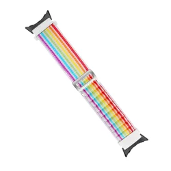 Cinturino in Nylon Sportivo Intrecciato - Bracciale Regolabile Elastico 45mm/41mm