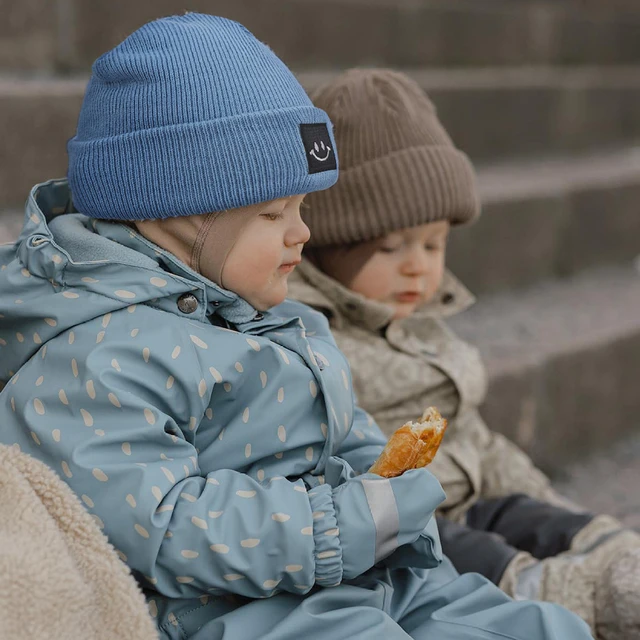 子供のための冬のニット帽,暖かいスカルキャップ,スマイルパッチ