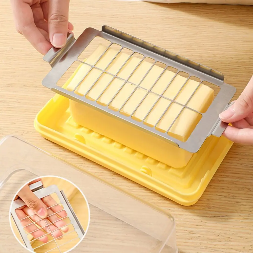 Butter Cheese Cutter Storage Box with Lid Household Kitchen Baking Food Butter Refrigerator Fresh Keeper Container Baking Tool