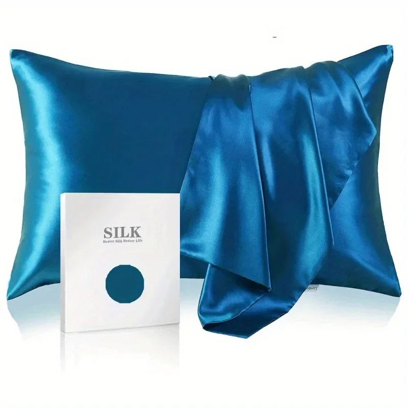 1PC Silk Pillowcase for Hair and Skin, Soft Silk Pillow Case Gift Box