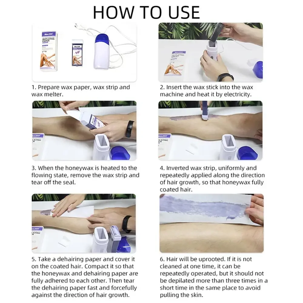Depilatory Wax Cartridge Roll-On Skin Hair Removal Heater Waxing Cream 12 Flavor Roll-On Hot Wax All Types Skin For Women 100 g wax heater hair removal wax hard wax beans hair removal tool beauty wax