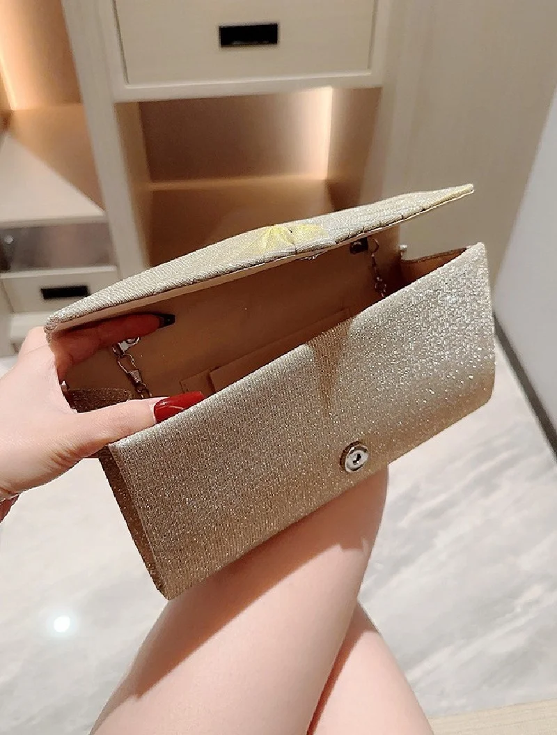 Ladies Dinner Handbag Luxury Wedding Party Shining Evening Bag Wallet Women's Dress Silver Crossbody Bags Female Travel Clutch