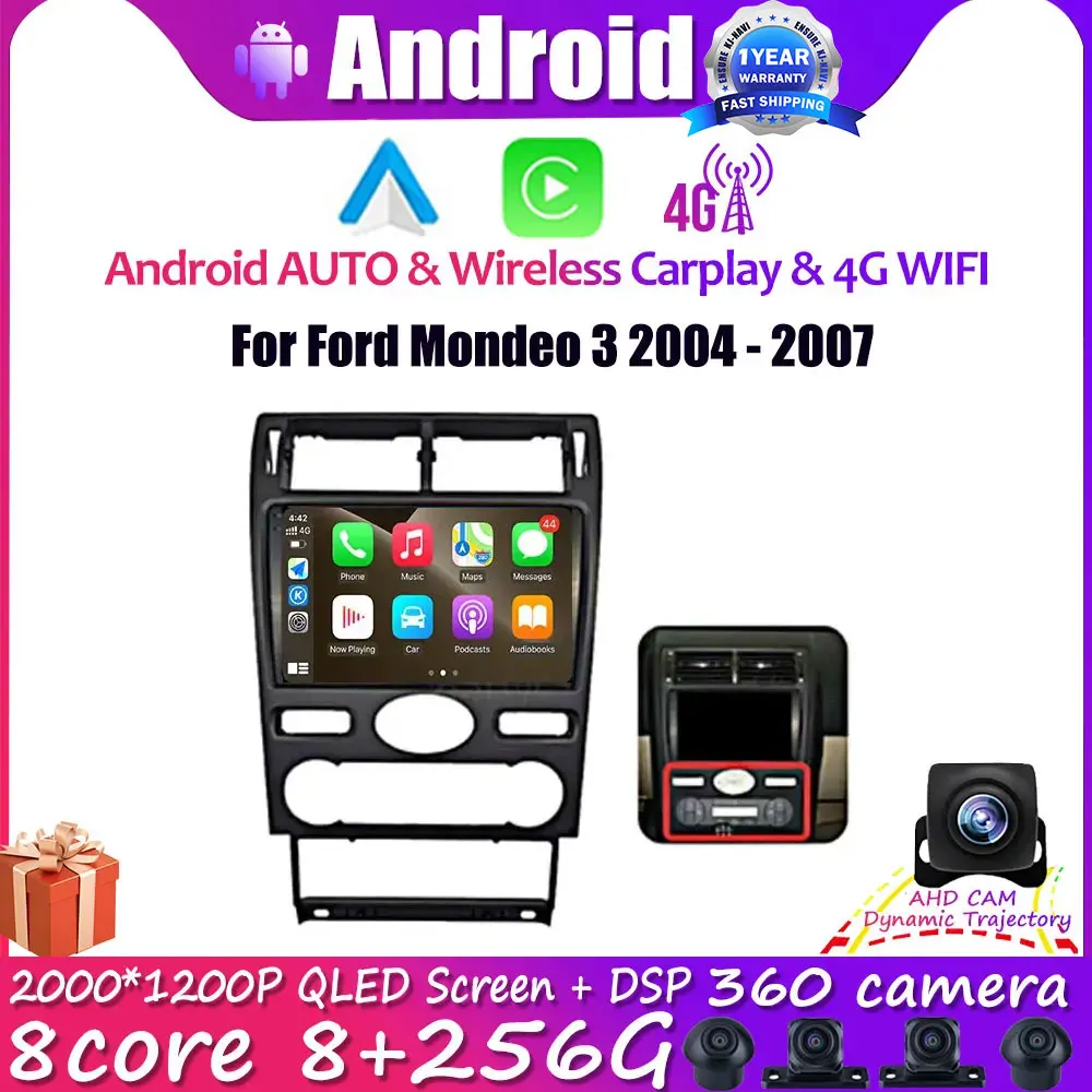 

Android 14 For Ford Mondeo 3 2004 - 2007 Car Radio Multimedia Video Player Navigation GPS Auto Carplay 4G Lte No 2Din 2 Din DVD