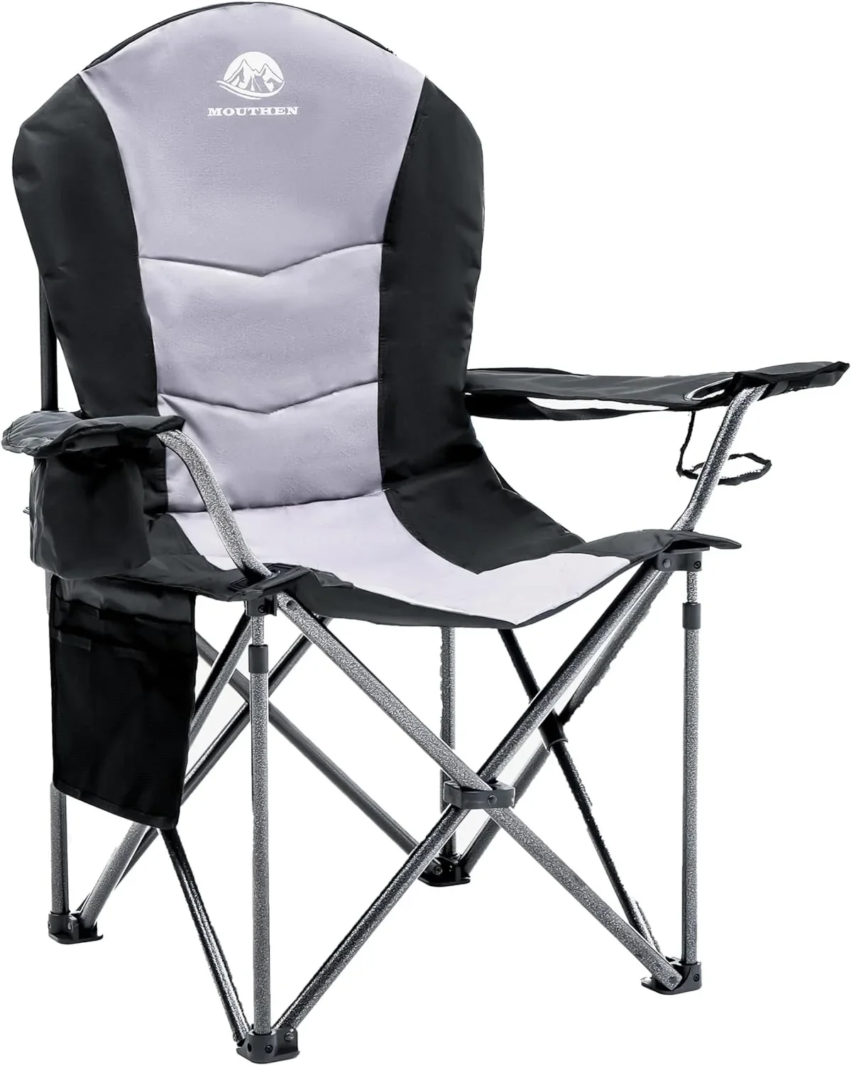 

Большой стул для кемпинга, полностью мягкий стул для кемпинга, уличный сверхпрочный складной стул для газона с сумкой для охлаждения, боковым карманом