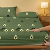1 Cartoon Cute Avocado doll printed matte Fitted Sheet, bedroom printed bed cover, bedding (excluding pillowcases) 3