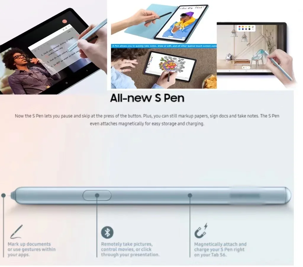 Für SAMSUNG Galaxy Tab S6 SM-T860 8665 Tablet Stylus Sensitive S Pen Ersatz-Touchscreen-Bleistift mit Bluetooth + Logo – Detail 4