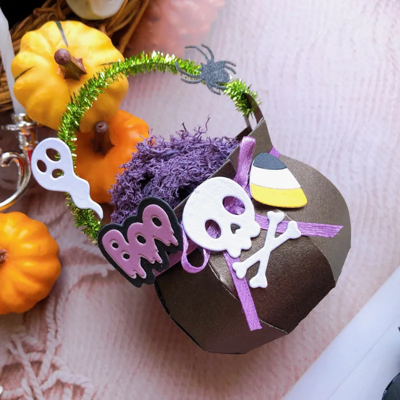 KLJUYP 할로윈 선물 가방 DIY Scrapbooking/앨범 장식 엠보싱 DIY 종이 카드 용 금속 절단 다이 스텐실