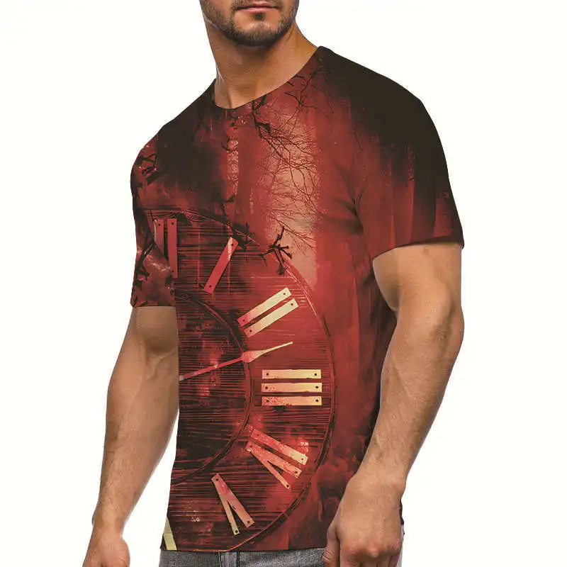 

2023 New Men's 3D Printed Short Sleeve round Neck T-shirt Hot Sale Personalized Men's Clothing