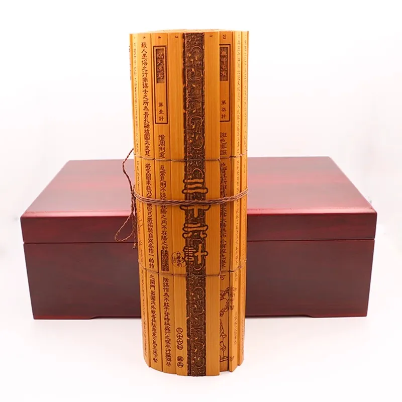 Chinese style bamboo handicrafts bamboo slip Thirty-Six Stratagems Chinese style ornaments