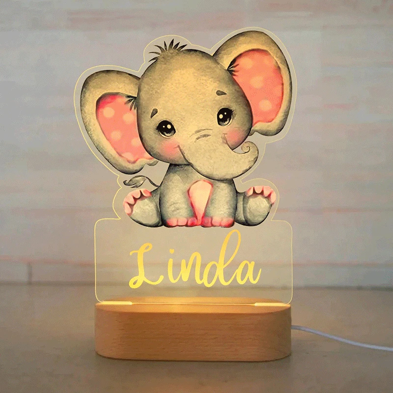 PersonalizedBabyNightLightCustomNeonSignBabyGiftBirthBedside