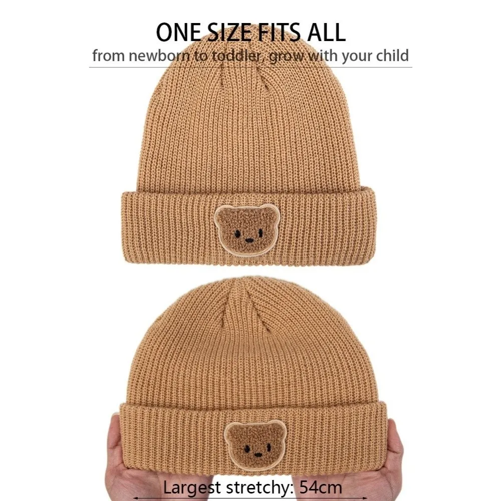 Acrylic Knitted Beanie Cap for Kids Warm Winter Hat