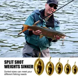 1Pcs Weight Copper Pendant Fishing Pendant Antirust Copper Pendant Lead Pendant 1.8g 3.5G 5g 7g 10g Fish Pendant Fishing Gear