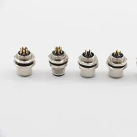 M12 male and female socket  4 5  8  pins weld IP67/68 Install front/rear panel waterproof circular connectors 5