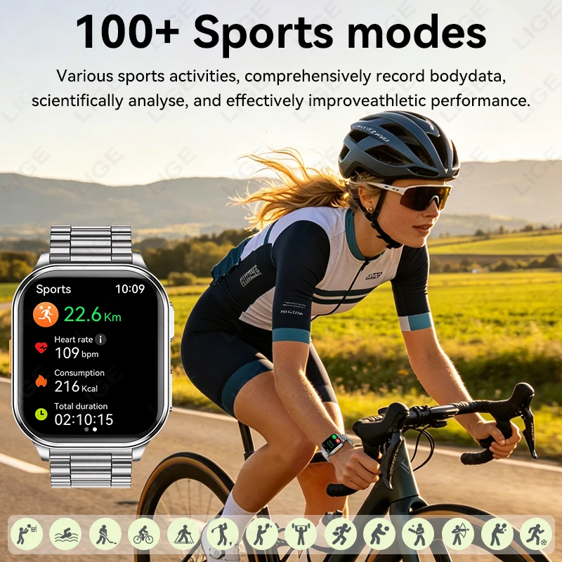Smartwatch Uomo 2026 Nuovo con Registrazione Foto e Video, Monitoraggio Salute, Impermeabile, Chiamate BT, Registrazione, Sport, Fitness, Fotocamera - Compatibile anche con Donna - immagine 6