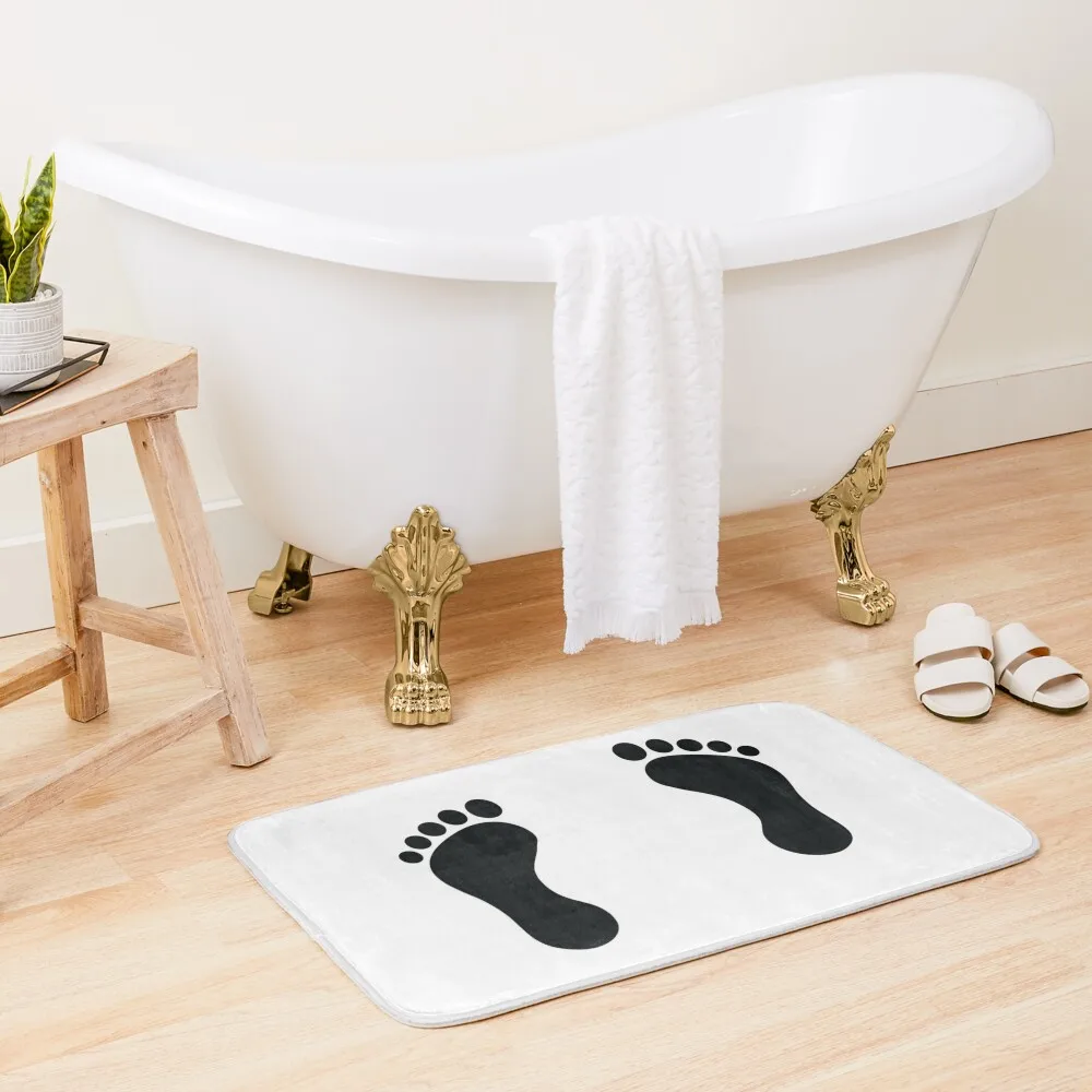 

Footprint Bath Mat Toilet Rug Bath Carpet Bathroom Foot For The Bathroom Kit Bathroom Mat