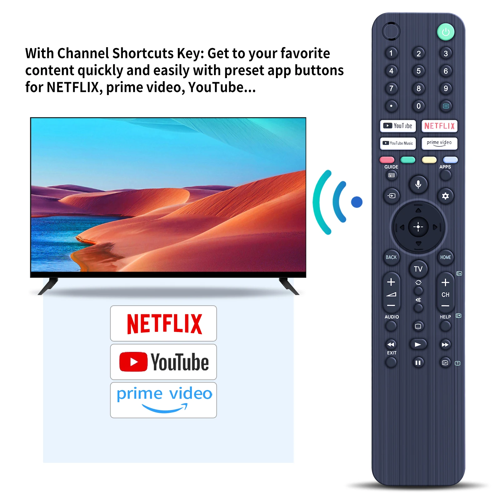 Genuine Sony RMF-TX520U Voice Remote Control - Works With Bravia TVs, Used But Functional 8 thumbnail image