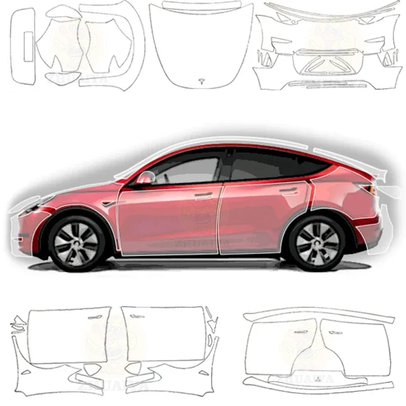 

Cover Pre Cut 8mil Gloss matte PPF Paint Protection Film Kit TPU For Tesla Model 3 model Y 2017-2024