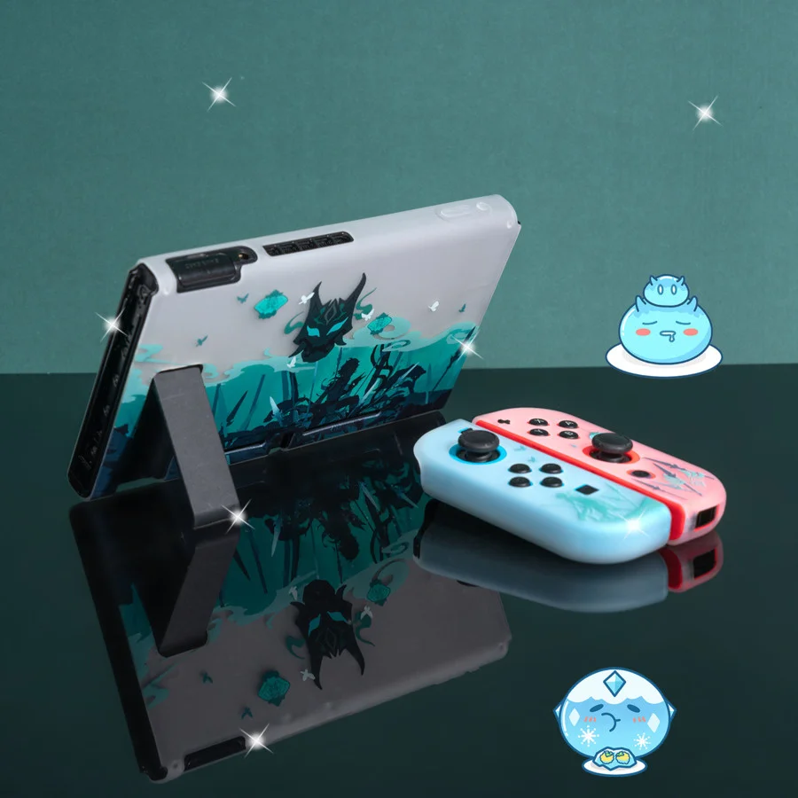 Funda protectora transparente Anime Genshin Impact Xiao para Switch, carcasa para consola, accesorios para juegos