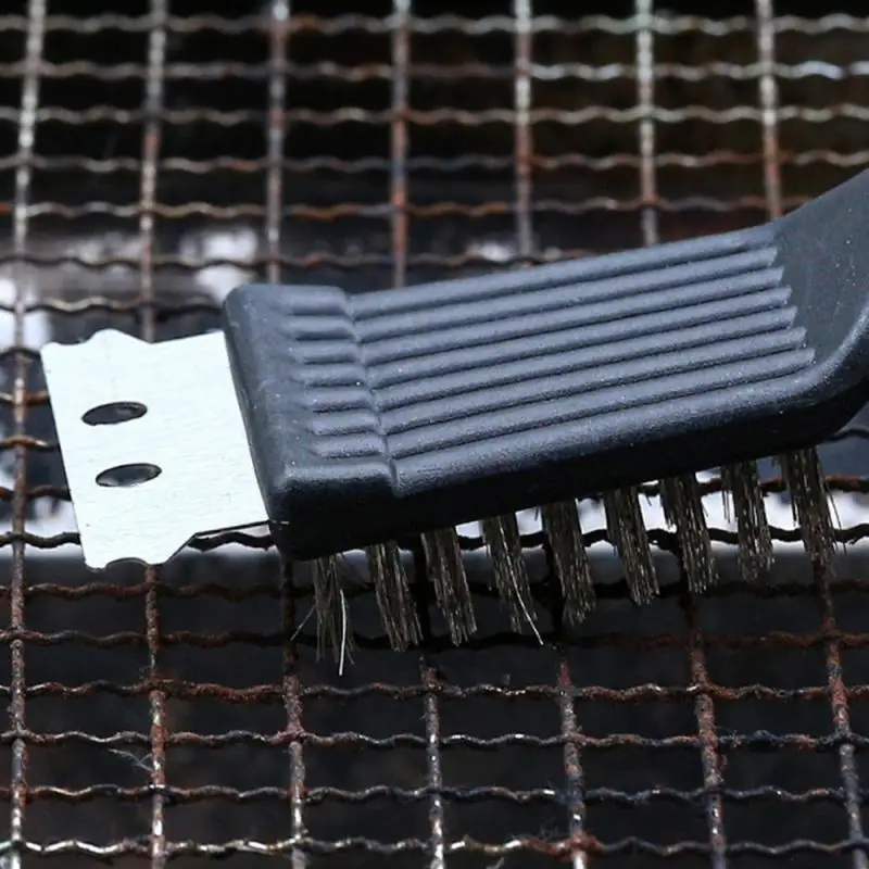 For Barbecue Grill Brush Steel Wire Bristles BBQ Cleaning Brushes Durable Cooking Tool Outdoor Home BBQ Gas Kit Accessori