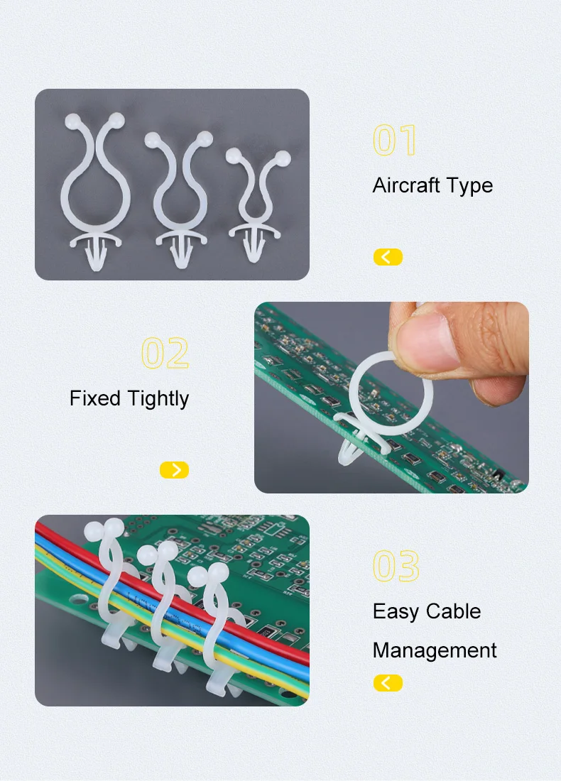 100PCS Verdrehte Draht Kunststoff Isolation Spalte Kabelbinder Schnalle Halter Spacer Substrat Nylon Festen Clamp PCB Board Harness ST – Detail 5