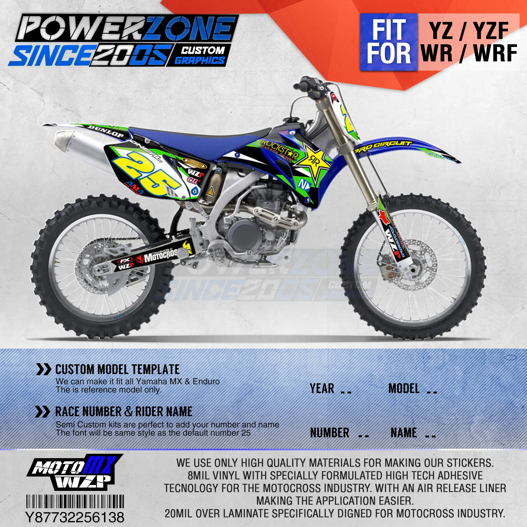 Персонализированные графические фоны с изображением команды PowerZone наклейки 3M