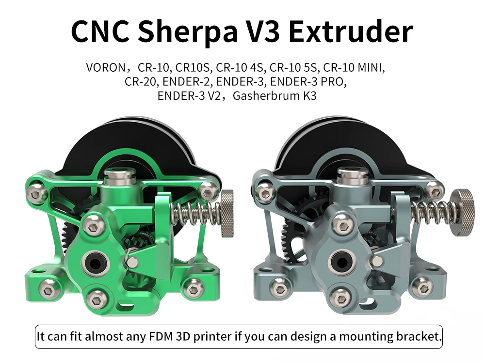 FYSETC CNC Ganzmetall-Sherpa V3-Extruder, hohe Temperaturbeständigkeit, leichtes Kit mit 36-Mond-Motor für Voron CR-10 Ender – Detail 1