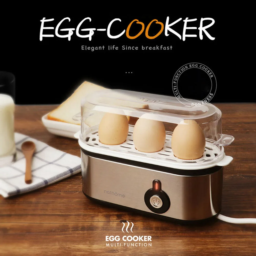 Multifunctional Egg Cooker Household Mini Breakfast Egg Machine Automatic Power Off anti-dry Boiler Stainless Steel 220V