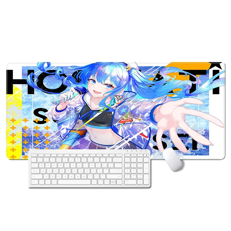 

Anime Girl Hoshimachi Suisei Mouse Pad Gamer Pc Cabinet Desk Mat Xxl Computer Keyboard Mats Gaming Accessories Hololive Mousepad
