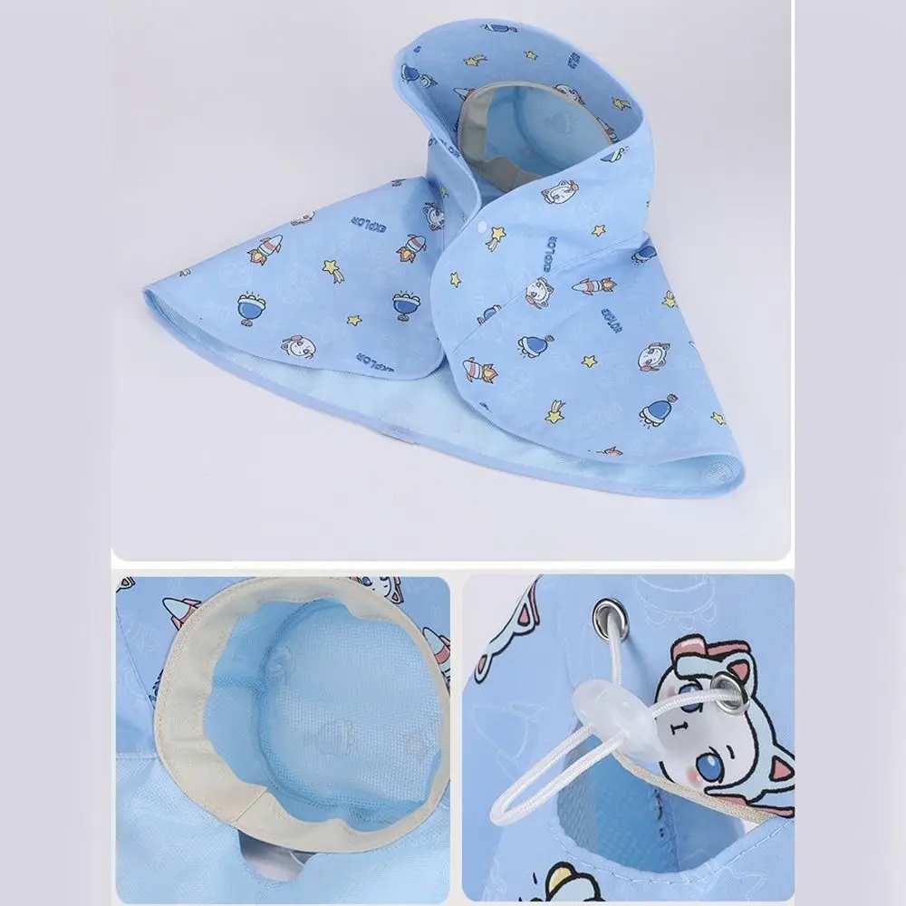 Big Brim Baby Fisherman Hat Cartoon Sun Protection Kids Sunscreen Hat Shawl Bucket Cap Children Beach Cap for Boys and Girls