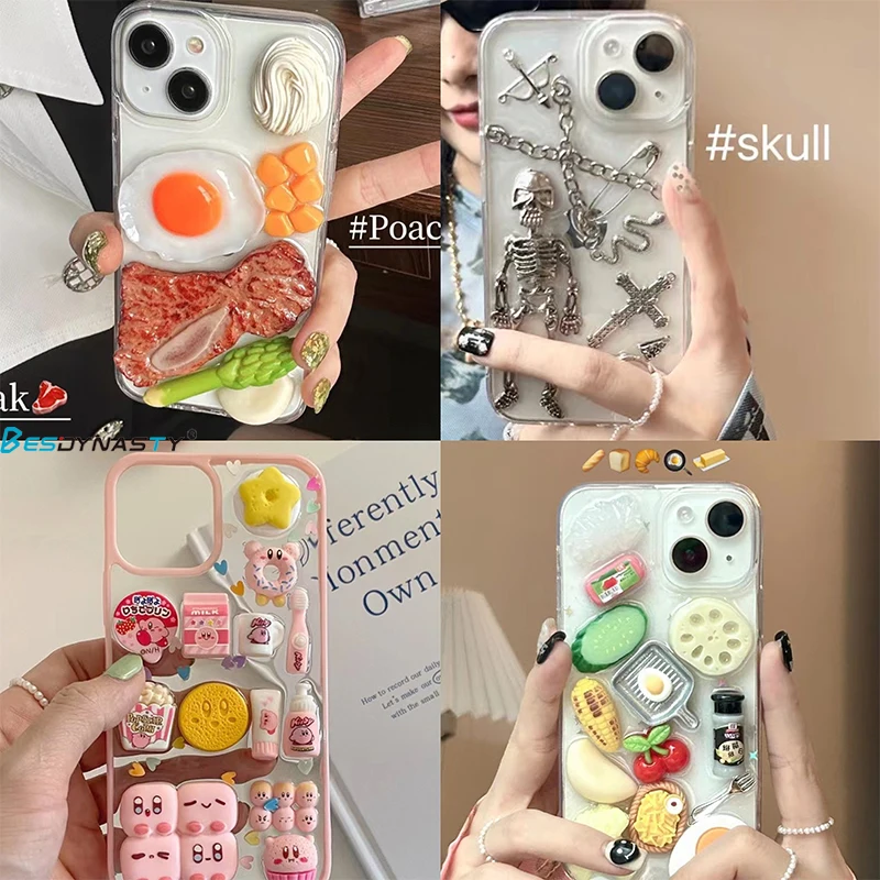 BESDKoreanFashionCuteEggPhoneCaseForIPhone14131211ProMax