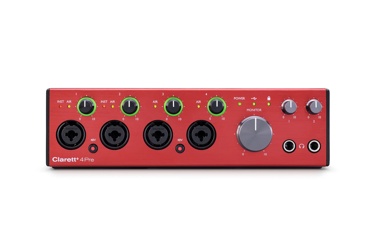 Focusrite Clarett 4 PC 및 mac용 완벽한 크리에이터를 위한 다목적 18 인/8 아웃 오디오 인터페이스, 포커스 라이트 클라렛