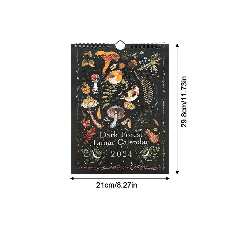 Dark Forest Lunar Calendar Contains 12 Dark Forest Scenes llustrations Drawn Throughout The Year Christmas Decoraitons
