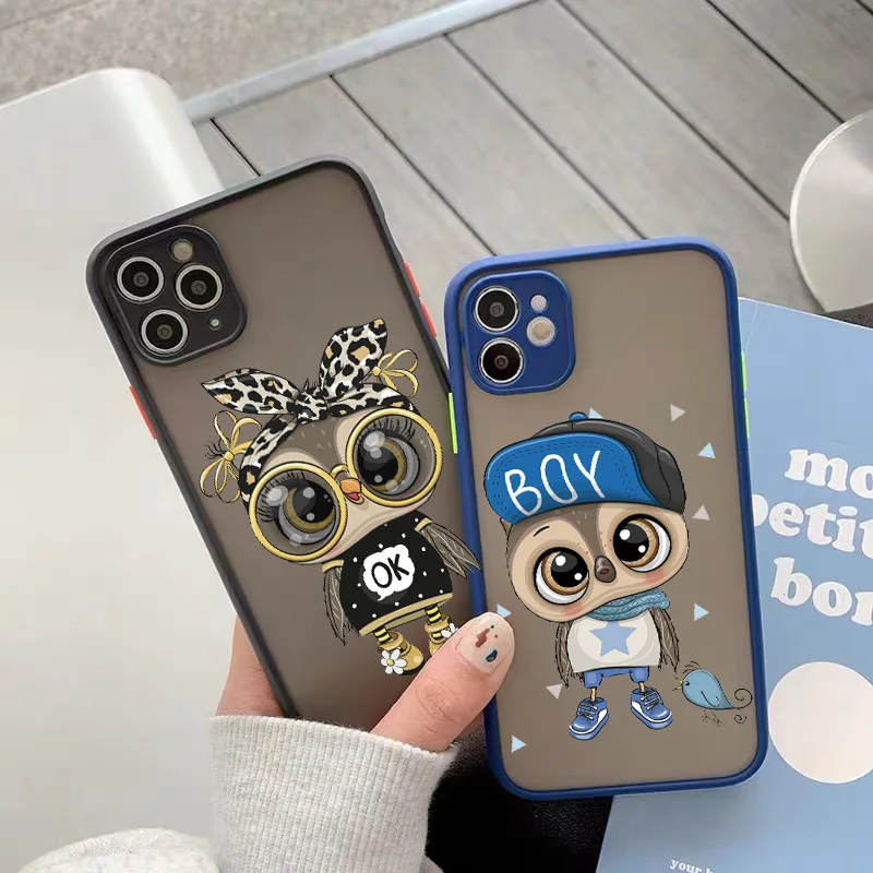 Adorable Owl Design Shockproof Phone Case - Stylish & Protective Cover