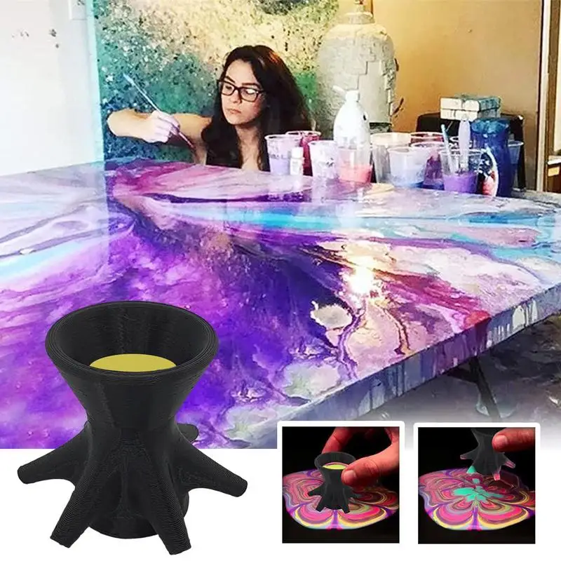 재사용 가능한 페인트 붓기 분할 컵, 미니 7 다리 깔때기 분할 컵, DIY 만들기, 붓기 그림 만다라 꽃 그래피티 액세서리
