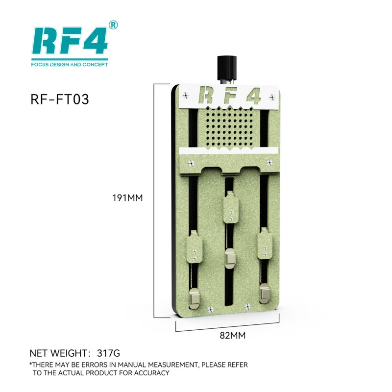 RF4 FT03 모바일 칩 마더보드 고정장치 모바일 PCB 클램프 모바일 PCB 수리 칩 CPU IC 작동 고정장치 온도 저항