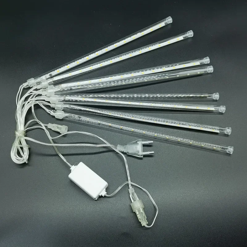 Description Picture 6 of item32/24/16/8 Tubes Meteor Shower LED String Lights Holiday Lighting Garden Rain Drop Falling Wedding Party Christmas Decorations