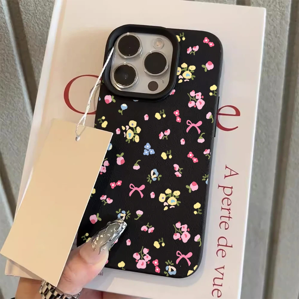 Charming Pink Floral Bow Phone Case - Matte Finish
