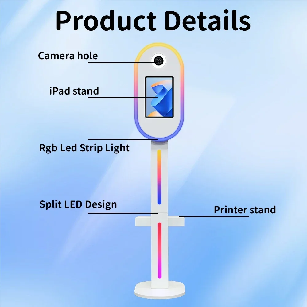 DSLR Photo Booth Shell with Lights Selfie 12.9in 11in ipad Photobooth Machine Camera for Christmas Party Events with Flight Case S23eb4747b2484d6ea010b1cd3492a6dbD