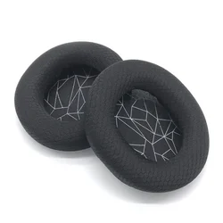 Premium Replacement Foam Ear Pads Cushion Cover (Black and white)