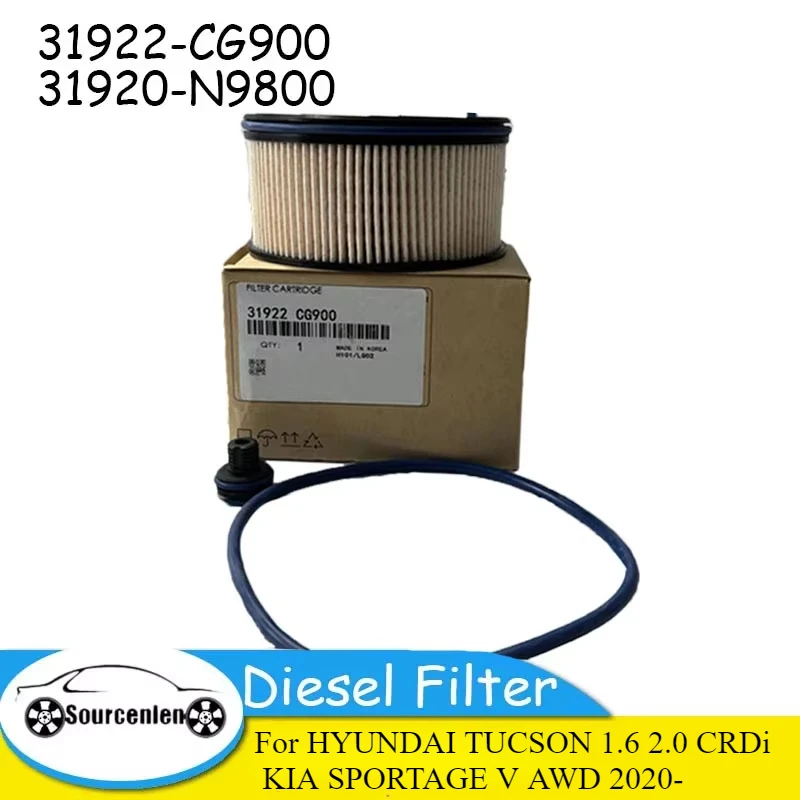 31922-CG900 31920-N9800 Car Accsesories Diesel Filter For HYUNDAI TUCSON 1.6 2.0 CRDi KIA SPORTAGE V AWD-Fuel Filter