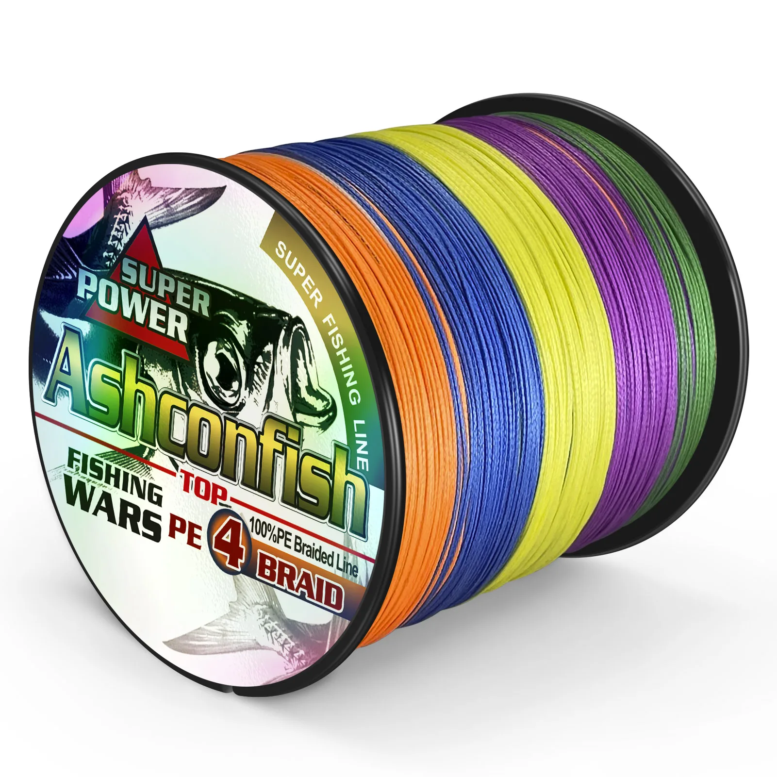 Ashconfish Braided Fishing Line- 4 Strands Rear Color Fastness