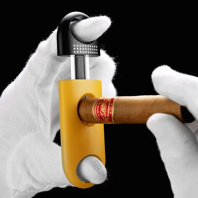 3 Cigar Sets Cigar Cutter Plastic V-Cut Stainless Steel Blades Classic Cigar Cutter Guillotine Christmas Cigar Scissors Gift - Image 4